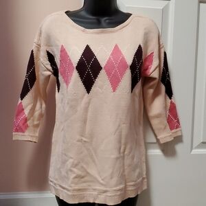 New York & Company Argyle Design Sweater